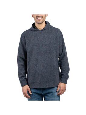 NWT Jachs New York Wool Blend Men's XL Blue Hooded Pullover Sweatshirt